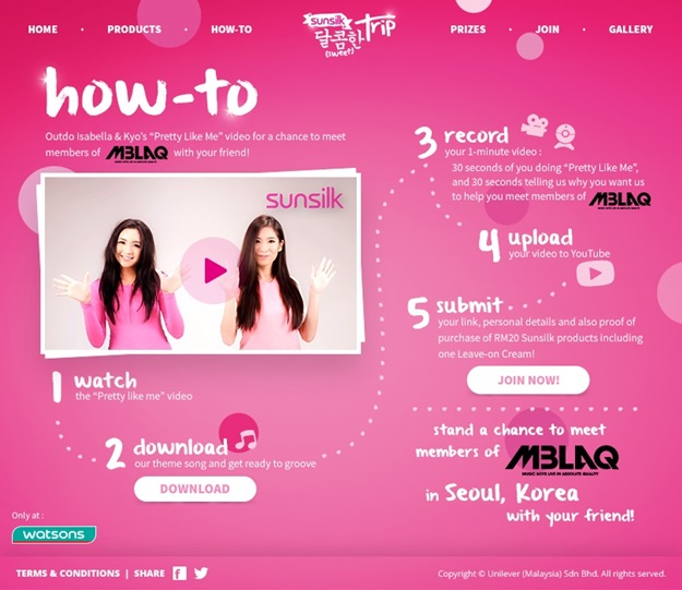 Sunsilk. Sweet Trip. How to join