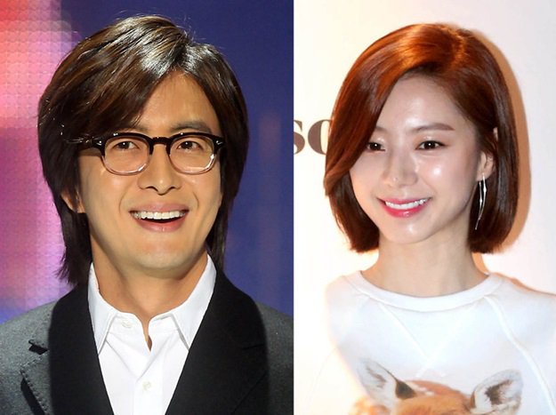 Actor Bae Yong-joon, actress Park Soo-jin to tie the knot This combined file photo shows South Korea actor Bae Yong-joon (L) and singer-turned-actress Park Soo-jin. Bae's management agency said on May 14, 2015, that he will marry Park in the coming fall. (Yonhap)/2015-05-14 22:56:32/ 