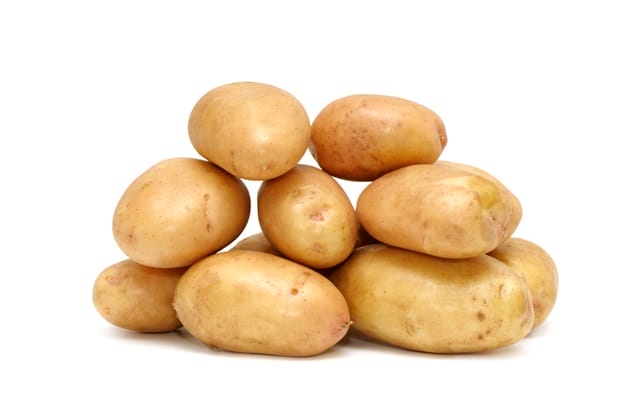 potatoes isolated on a white background