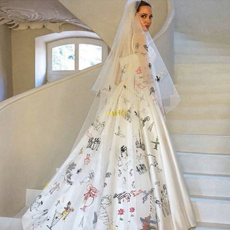 Angelina Jolie In Her Versace Wedding Dress