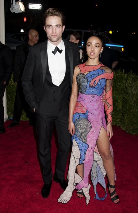 Met gala - 'China: Through the Looking Glass', the 2015 Costume Institute Gala, at Metropolitan Museum of Art Featuring: Robert Pattinson, FKA Twigs Where: New York, New York, United States When: 04 May 2015 Credit: WENN.com **Not available for publication in USA magazines.**