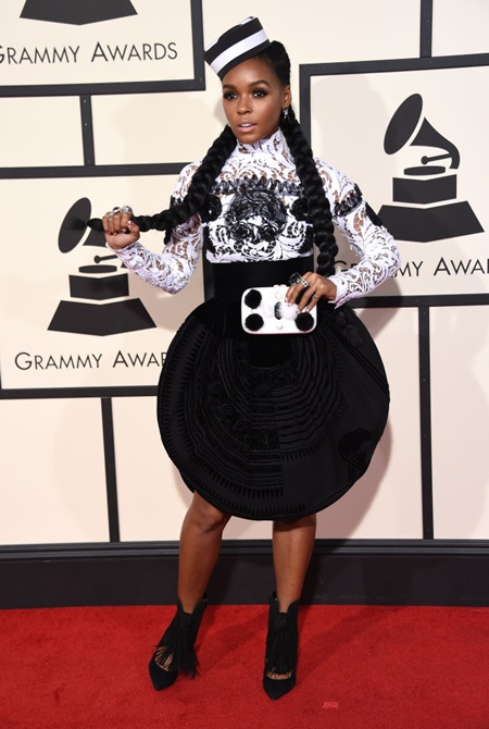 Feb. 15, 2016 - Los Angeles, California, U.S. - Janelle Monae arrives for the 58th Annual Grammy Awards at Staples Center. (Credit Image: © Lisa O'Connor via ZUMA Wire)