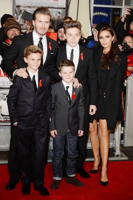 The World Premiere of 'The Class of 92' at Odeon West End - Arrivals Featuring: David Beckham, Romeo Beckham, Cruz Beckham, Brooklyn Beckham, Victoria Beckham Where: London, Ukraine When: 01 Dec 2013 Credit: WENN.com