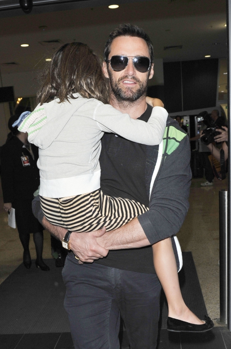 14.JULY.2012. SYDNEY - AUSTRALIA ACTOR HUGH JACKMAN AND WIFE DEBORAH FURNESS ARE SEEN WITH THEIR KIDS ARRIVING AT SYDNEY AIRPORT! BYLINE MUST READ: XPOSUREPHOTOS.COM **STRICTLY NOT FOR USE IN AUSTRALIA, NEW ZEALAND AND ASIA** ***UK CLIENTS - PICTURES CONTAINING CHILDREN PLEASE PIXELATE FACE PRIOR TO PUBLICATION *** *GERMAN CLIENTS, PLEASE CALL TO AGREE FEE PRIOR TO PUBLICATION* **UK AND USA CLIENTS MUST CALL PRIOR TO TV OR ONLINE USAGE PLEASE TELEPHONE 020 8370 0291 or 1 310 600 4723