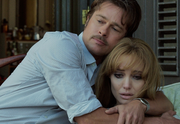 USA. Brad Pitt and Angelina Jolie in the ©Universal Pictures new film: By the Sea (2015). Plot: Set in France during the mid-1970s, Vanessa, a former dancer, and her husband Roland, an American writer, travel the country together. They seem to be growing apart, but when they linger in one quiet, seaside town they begin to draw close to some of its more vibrant inhabitants, such as a local bar keeper and a hotel owner. Ref:LMK106-58453-050116 Supplied by LMKMEDIA. Editorial Only. Landmark Media is not the copyright owner of these Film or TV stills but provides a service only for recognised Media outlets. pictures@lmkmedia.com