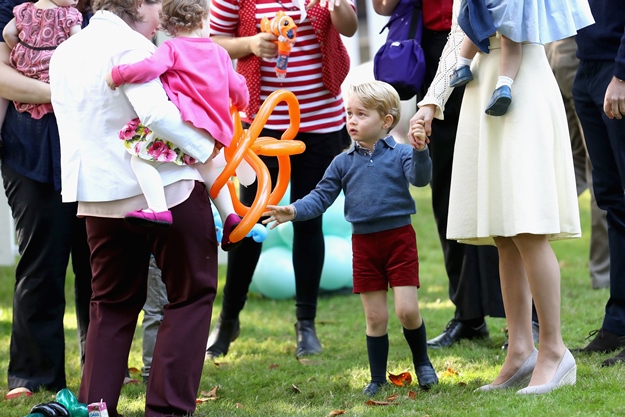 Mandatory Credit: Photo by REX/Shutterstock (6047574an) Prince George of Cambridge with Prince William, Duke of Cambridge at a children's party for Military families The Duke and Duchess of Cambridge visit Canada - 29 Sep 2016 Prince William, Duke of Cambridge, Catherine, Duchess of Cambridge, Prince George and Princess Charlotte are visiting Canada as part of an eight day visit to the country taking in areas such as Bella Bella, Whitehorse and Kelowna