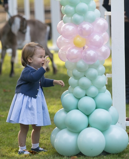Mandatory Credit: Photo by Francis Dias/NEWSPIX/REX/Shutterstock (6047577al) Princess Charlotte of Cambridge The Duke and Duchess of Cambridge visit Canada - 29 Sep 2016 Royals attend children's party for military families, Government House, Victoria