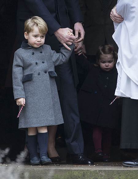 Mandatory Credit: Photo by Rupert Hartley/REX/Shutterstock (7665923m) Prince George Christmas Day church service, Englefield, UK - 25 Dec 2016 Prince Willam and Catherine Duchess of Cambridge take Prince George and Princess Charlotte to church on Christmas morning at Englefield, as they spend Christmas with the Middleton family.