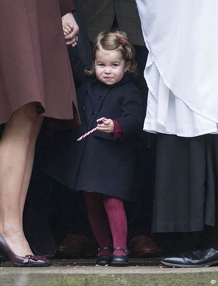 Mandatory Credit: Photo by Rupert Hartley/REX/Shutterstock (7665923n) Princess Charlotte Christmas Day church service, Englefield, UK - 25 Dec 2016 Prince Willam and Catherine Duchess of Cambridge take Prince George and Princess Charlotte to church on Christmas morning at Englefield, as they spend Christmas with the Middleton family.
