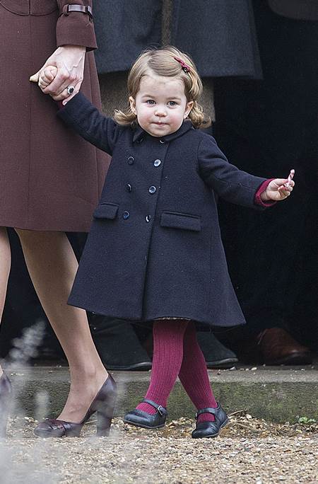 Mandatory Credit: Photo by Rupert Hartley/REX/Shutterstock (7665923v) Princess Charlotte Christmas Day church service, Englefield, UK - 25 Dec 2016 Prince Willam and Catherine Duchess of Cambridge take Prince George and Princess Charlotte to church on Christmas morning at Englefield, as they spend Christmas with the Middleton family.