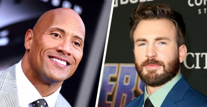 Chris Evans & Dwayne Johnson Bakal Bergabung Dalam Filem Komedi Aksi