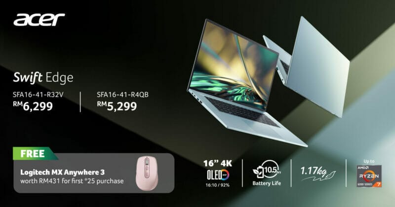 Acer Swift Edge Perincian Komputer Riba Ringan Canggih 2022